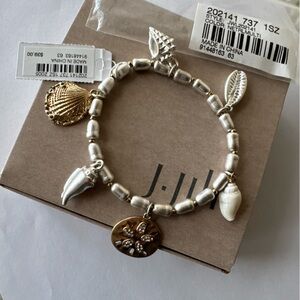 J. Jill Silver and Gold Charm Bracelet - Beach Gem Collection